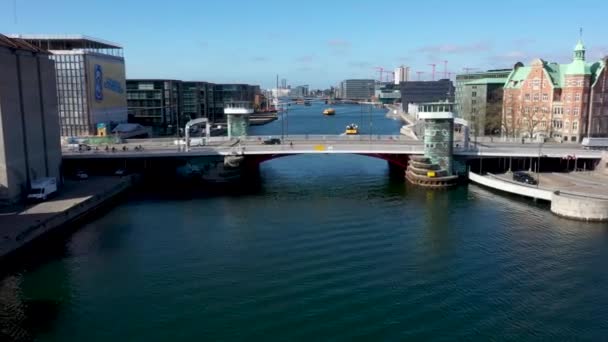 Knippel-Brücke in Kopenhagen, Dänemark — Stockvideo