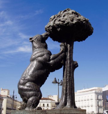 Madrid şehir ayı ve çilek sembolü