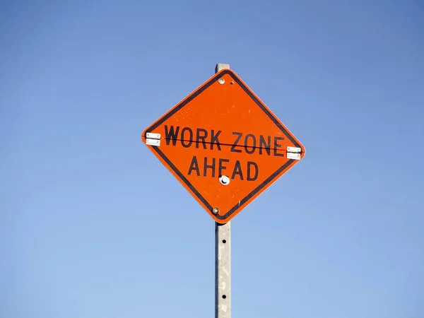 Sign work zone ahead