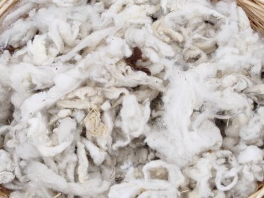 White wool without carding texture clipart