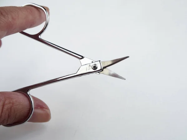Nail scissors on white background — Stock Photo, Image