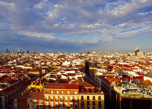 Вид с воздуха на Мадрид — стоковое фото
