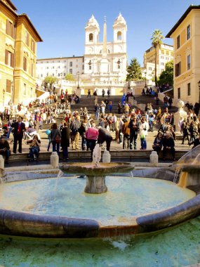 Roma - İtalya 12 Kasım 2011 Turist İspanya Meydanı 