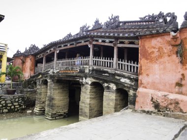 Hoi An Vietnam Japon kapalı köprü (Cau Chua Pagoda görünümünü)