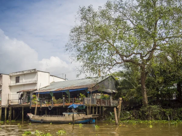 Pohled na řeky Mekong ve Vietnamu — Stock fotografie