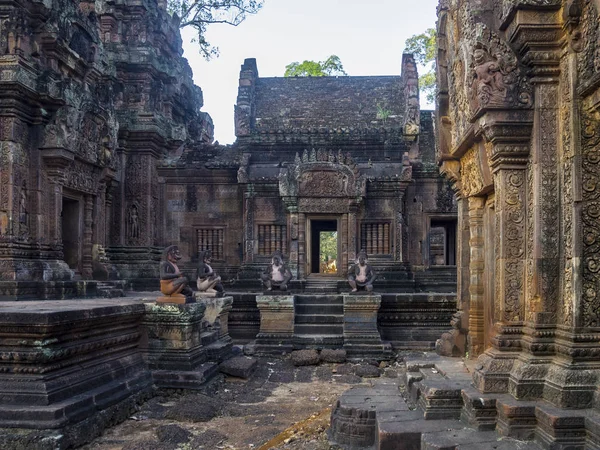 Templo de Banteay Srei em Siem Reap Camboja — Fotografia de Stock