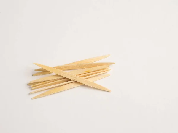 Toothpicks on white background — Stock Photo, Image
