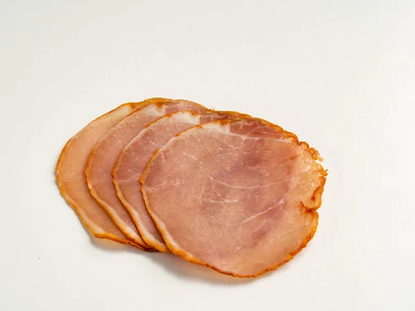 Sliced loin on white background — Stock Photo, Image