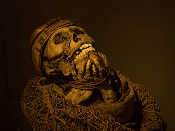 Богота - Колумбия, 2 ноября 2019 года - Мумия Муиска в Gold Muse
