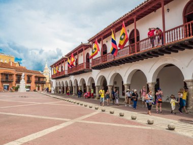 Cartagena de Indias - Kolombiya, 13 Kasım 2019 - Ccartagena de Indias Caddesi