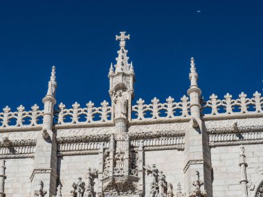 Belem 'deki Jeronimos manastırının ayrıntıları (Portekiz)