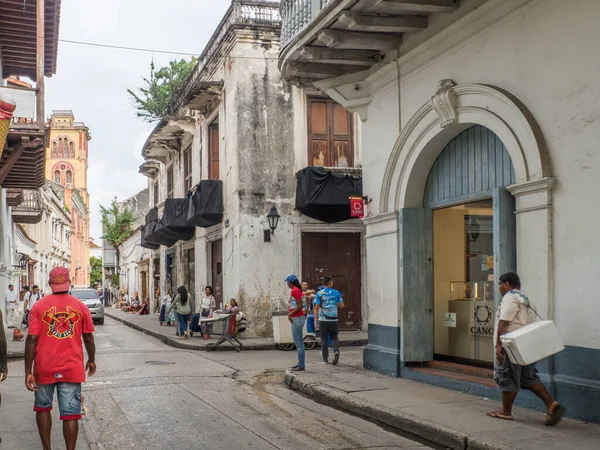 Cartagena Índias Colômbia Novembro 2019 Rua Cartagena Índias Colômbia — Fotografia de Stock