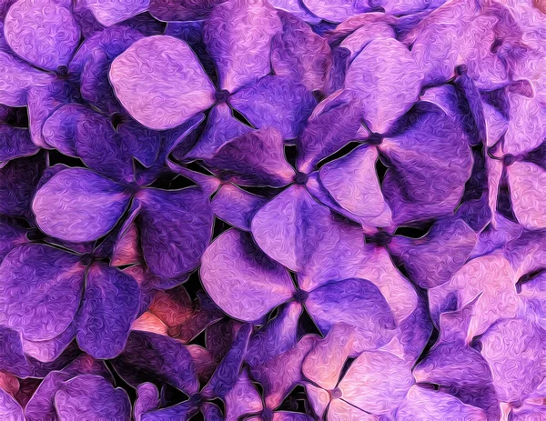 紫色の花の背景の描画 — ストック写真