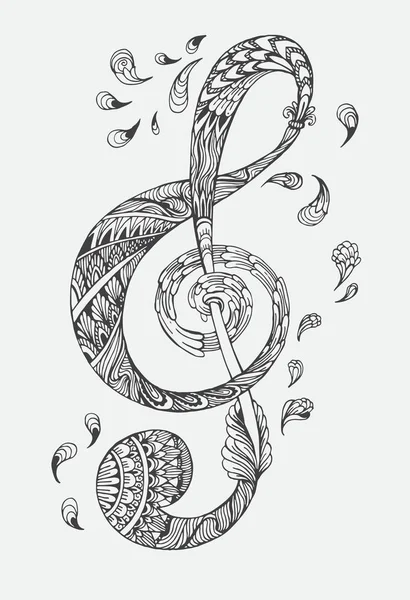 Dessiné à la main ornements ethniques abstraits motif doodle . — Image vectorielle