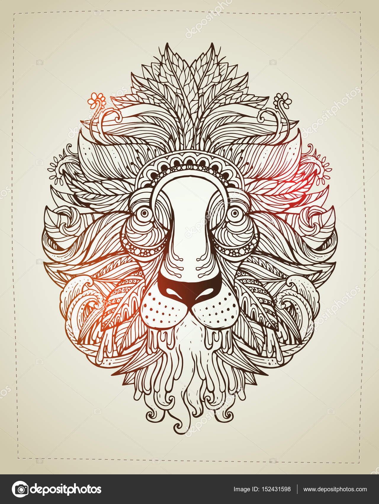 Abstract Lion Head Tattoo - Best Tattoo Ideas