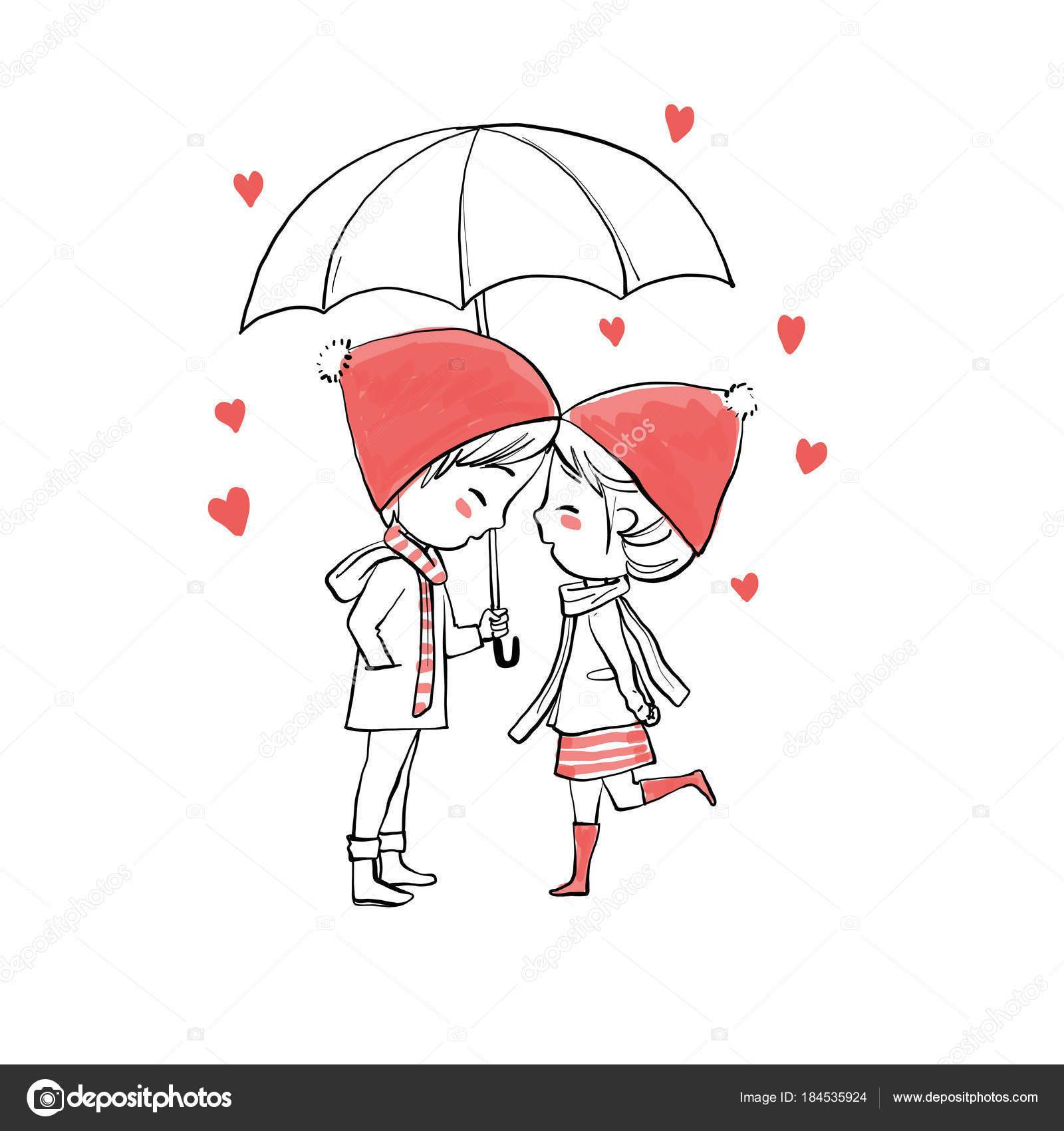 Easy line drawing Valentine item - Stock Illustration [46497423] - PIXTA