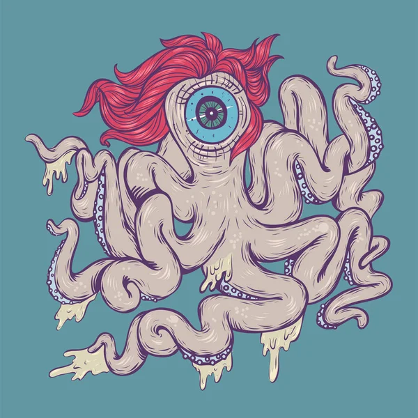 Ilustrasi gaya grafiti vektor dari beruang kutub rakasa pada gelombang