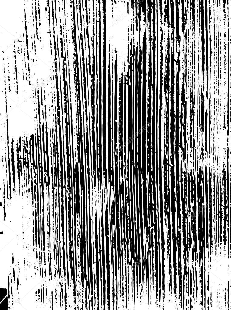 Grunge texture of thin lines, stripes. Simple black and white