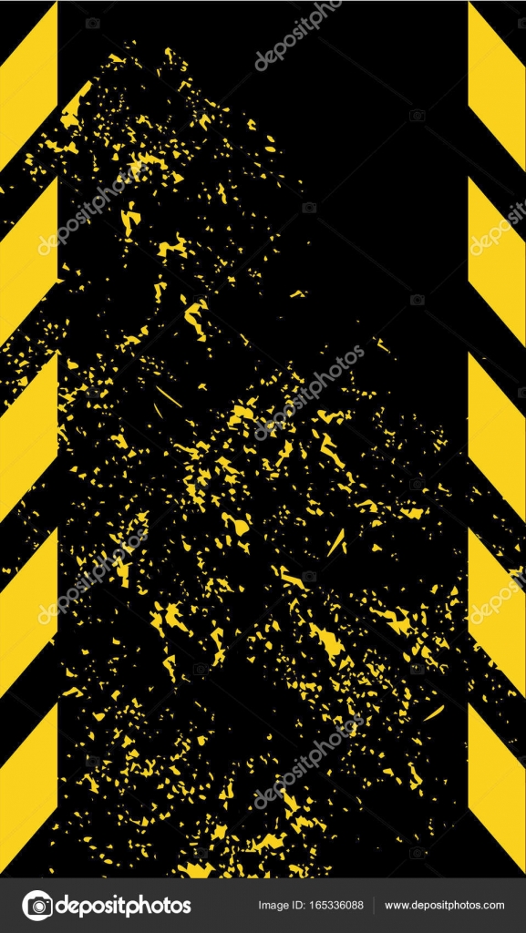 Black And Yellow Road Sign Rectangular Background Stock Vector