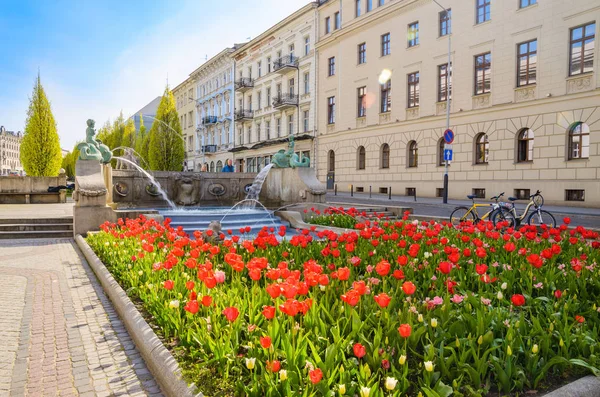 Polska, Poznań, również z Kronthala, fontanna Lederera, alei Marcinkowskiego — Zdjęcie stockowe