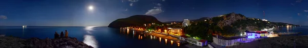 Crimea, Alushta, Partenit, vista de la montaña del oso, panorama — Foto de Stock
