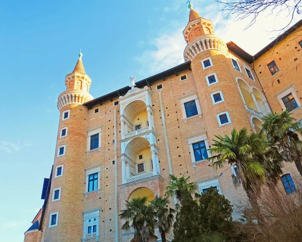 Άποψη του Ducal Palace, Urbino, Ιταλία — Φωτογραφία Αρχείου