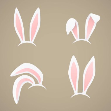 Paskalya tavşanı komik vektör çizimi.