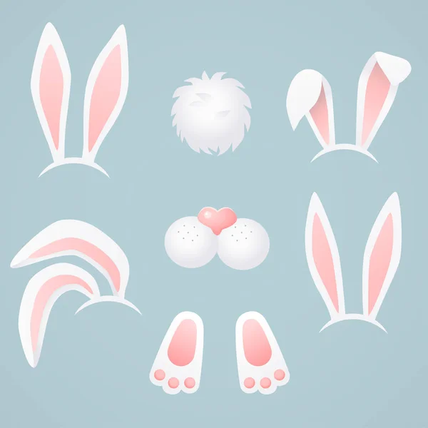 Easter bunny funny vector illustration.