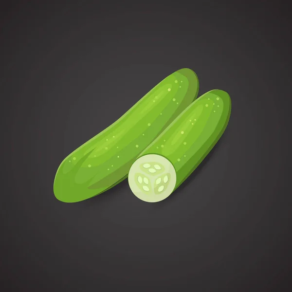 Icône Vecteur Légumes Concombre — Image vectorielle