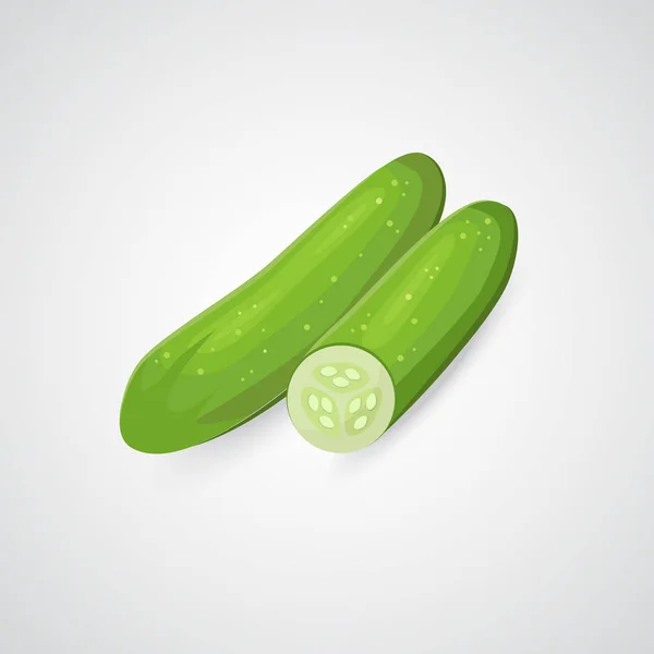 Icône Vecteur Légumes Concombre — Image vectorielle