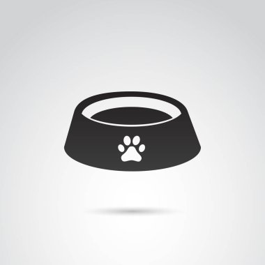 Köpek kasesi vektör simgesi. Çizgi film sanatı.