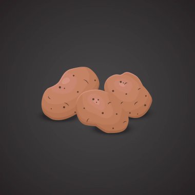 Patates sebze gerçekçi vektör simgesi.