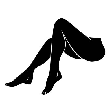 Beyaz arkaplanda bacak vektör simgesi.