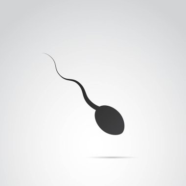 Beyaz arkaplanda sperm simgesi izole edildi. Vektör sanatı.