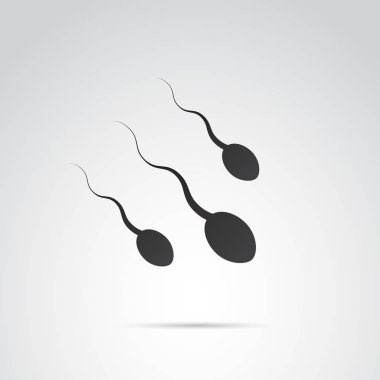 Beyaz arkaplanda sperm simgesi izole edildi. Vektör sanatı.