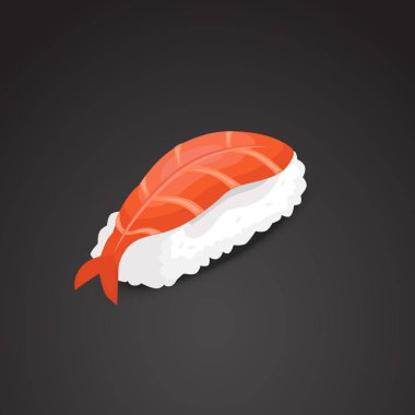 Tarafsız arkaplanda suşi gerçekçi vektör simgeleri.