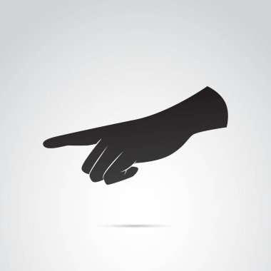 Beyaz arkaplanda insan el vektör simgesi.