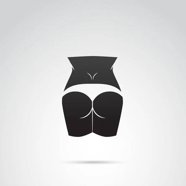 Icono Del Cuerpo Femenino Aislado Fondo Blanco — Vector de stock