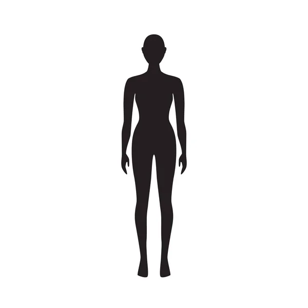 Woman Body Silhouette Vector Art — Stock Vector