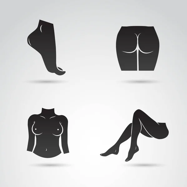 Arte Vectorial Silueta Del Cuerpo Femenino — Vector de stock