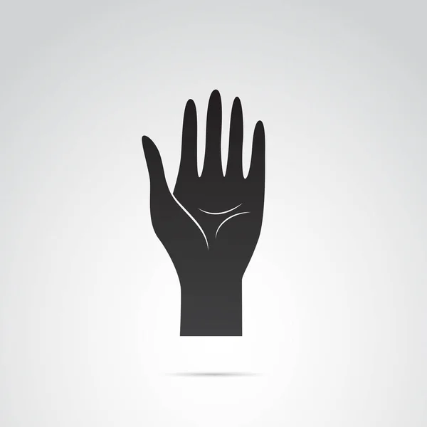 Menselijke Hand Vector Pictogram Witte Achtergrond — Stockvector