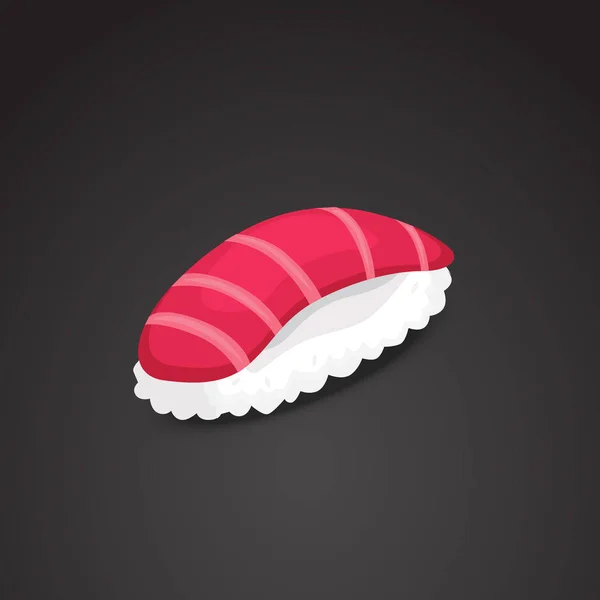 Iconos Vectoriales Realistas Sushi Sobre Fondo Neutro — Vector de stock