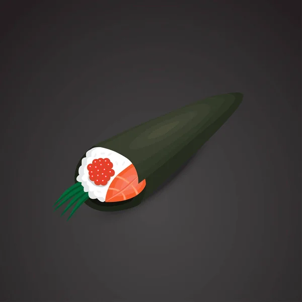 Icônes Vectorielles Réalistes Sushi Sur Fond Neutre — Image vectorielle
