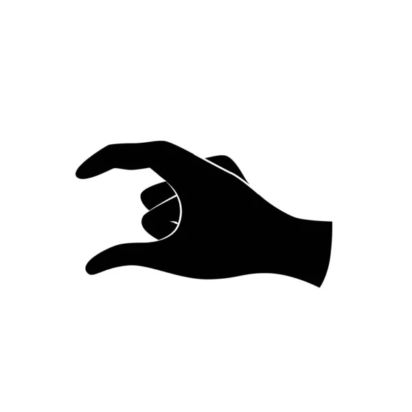 Menselijke Hand Vector Pictogram Witte Achtergrond — Stockvector