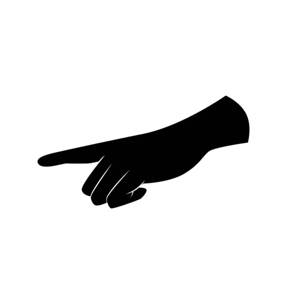 Menselijke Hand Vector Pictogram Witte Achtergrond — Stockvector