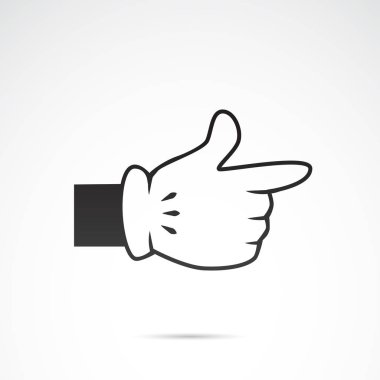 İnsan el hareketi - yön gösterme - beyaz arka planda izole.