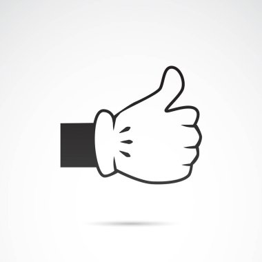 İnsan elinin olumlu bir jesti gibi. Beyaz arkaplanda simge izole edildi. Vektör sanatı.