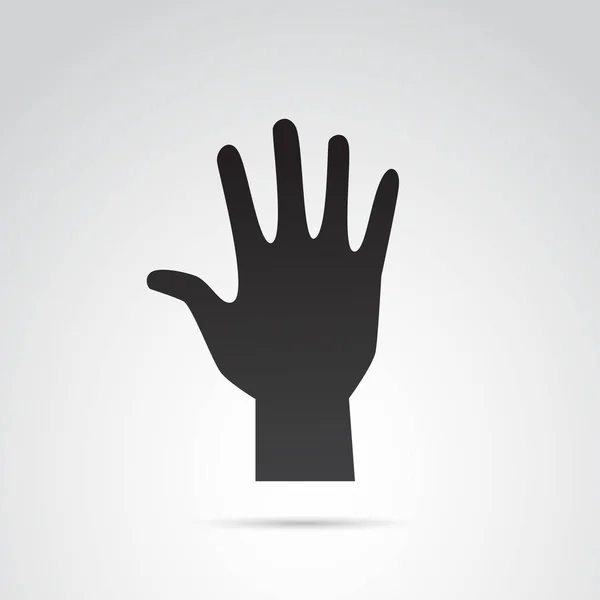白い背景に人間の手ベクトルのアイコン — ストックベクタ