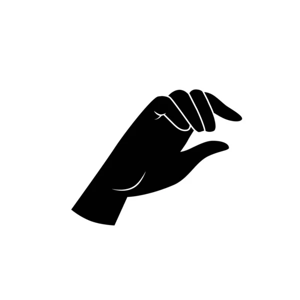 Mänsklig Hand Vektor Ikon Vit Bakgrund — Stock vektor