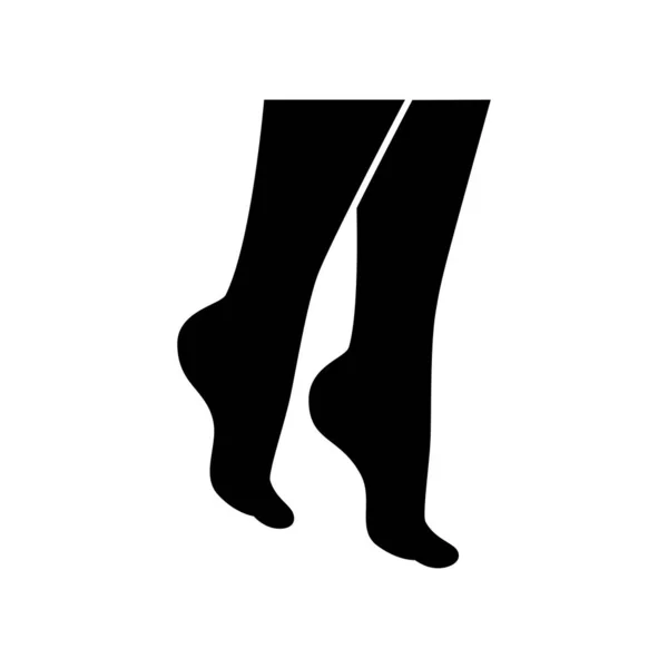 Woman Legs Attractive Pose Vector Icon — 스톡 벡터